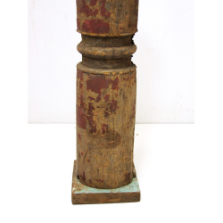 Świecznik drewniany w starym stylu 35cm